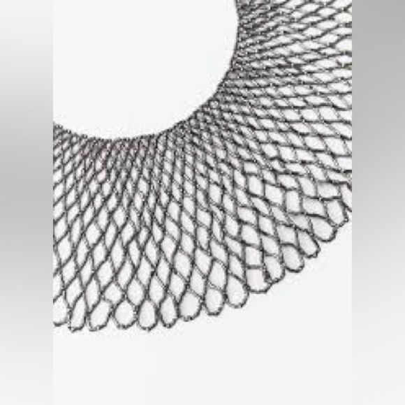 NWT. Zara Aged Silver Necklace with Beading Appliqué Detail. - Picture 3 of 9